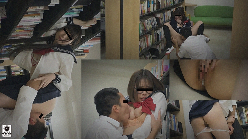 530DG-245 静かな図書室で起きた出来事。真面目に本を読む生徒会長・ショートカットの爆乳メガネ・文系女子○生・三つ編みメガネっ子・むちむち色白ドMな女子○生が静かに乱れる Sample 1